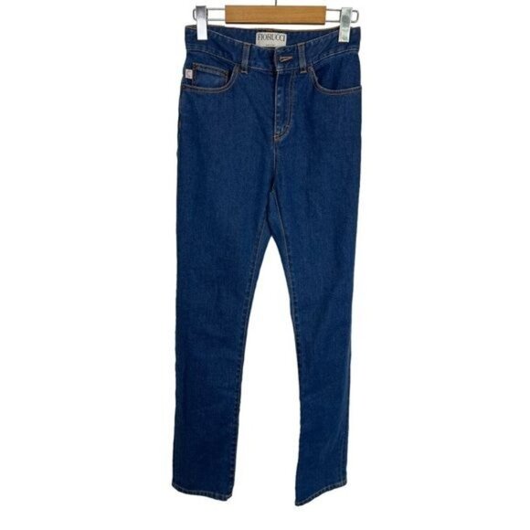 FIORUCCI Blue Straight Leg Hi Rise Jeans Size 26 - Picture 6 of 13